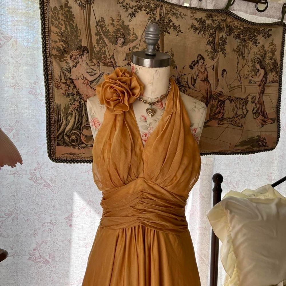 vintage yellow prom dress‎ - Picture 2 of 6